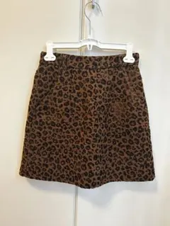 ヒョウ柄タイトスカート ブラウン