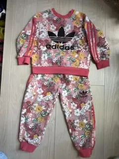 adidas アディダス ベビー キッズ 花柄 スウェット セットアッ130cm