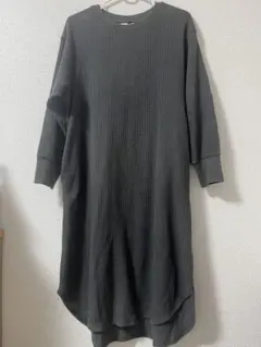 UNIQLO ユニクロ　ワッフルクルーネックワンピース　S