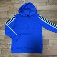 adidas 青 フード付きパーカー J160/80
