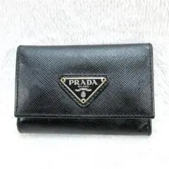 PRADA プラダ キーケース ６連 サフィアーノレザー 三角ロゴ