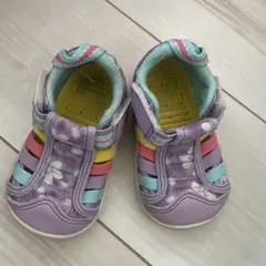 紫色花柄ifmeサンダル　12.5センチ