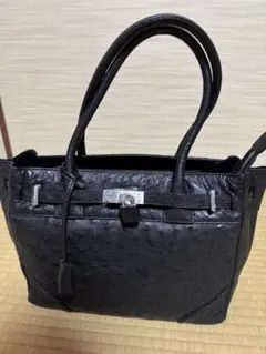 RODANIA ブラックオーストリッチハンドバッグのサムネイル