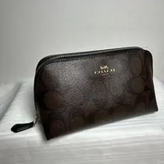 コーチ（COACH） シグネチャー柄 ポーチ「F53385」 コスメ入れ 美品