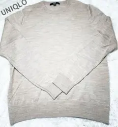 【美品♡良品】UNIQLO ベージュ ニットセーター Mサイズ　薄くて軽量