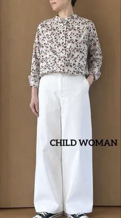 未使用CHILD WOMAN リバティ タナローン　ストロベリー チビ襟シャツのサムネイル
