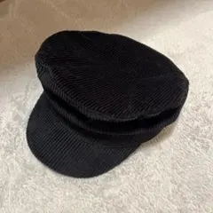 ZARA ブラック コーデュロイ キャップ