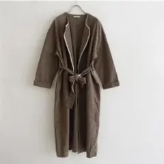 fog linen work フォグリネンワークランディラウンドネックコートのサムネイル