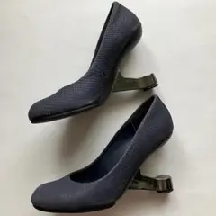 UNITED NUDE ネイビー ヒール付きパンプス　イームズ　38サイズのサムネイル