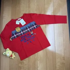 ★ミキハウス★異素材MIX長袖Ｔシャツ★パイロット★130★プッチーくん★新品★