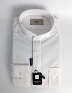 【新品】ONLY 1976 ACTIVEニットジャージー スナップB 白 首38