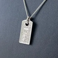 極美品 クリスチャンディオール ラインストーン ネックレス ロゴプレート