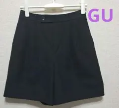 GU 黒 Wタックショートパンツ Mサイズ