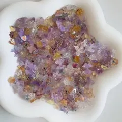【50個】パープルゴールド素材mix ネイルパーツ　まとめ売り　量産　キラキラ