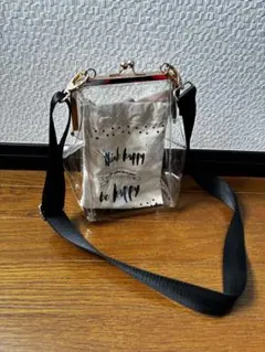 クリア ショルダーバッグ がま口 巾着付き