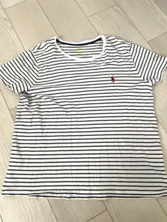 ラルフローレン　レディース半袖Tシャツ　ボーダー　白黒　XL クルーネックのサムネイル