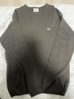 Lacoste ブラウン クルーネックセーター　茶色　ラコステ