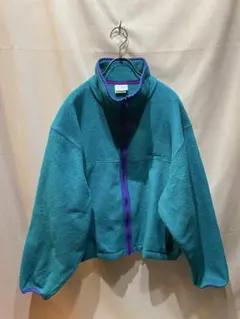 L.L.Bean USA 古着フリース筆記体ロゴ刺繍フルジップジャケット　90s