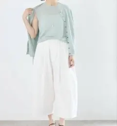 IENA《アンサンブル対応/手洗い可》ハイツイストリネンクルーネックカーディガンのサムネイル