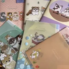 モフサンド　クリアファイル　カバー付きノート　セリア