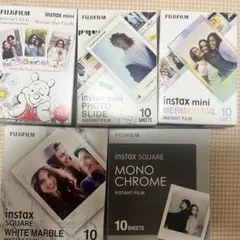 instax mini インスタントフィルム 5種類セット