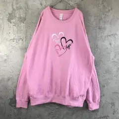 Y2808古着　トレーナー　スウェット　ピンク　90s Y2K