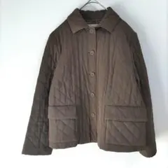 〈ピュールエジョア〉キルティングジャケット　茶色系　大きめ　42