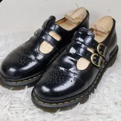 Dr.Martens✨メリージェーン ダブルストラップ　黒　レザー　UK6のサムネイル