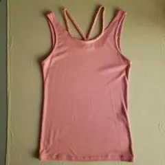 UVカット機能付 ビーズ刺繍 タンクトップ オレンジのサムネイル