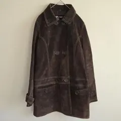 ONLY スエードジャケット 170/88A 茶系 豚皮100%【訳あり】