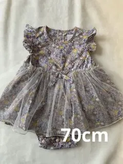 ベビーロンパースワンピ 70cm 女の子