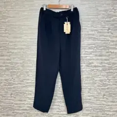 スタディオクリップ ネイビー タックテーパードパンツ M 新品　タグ付き