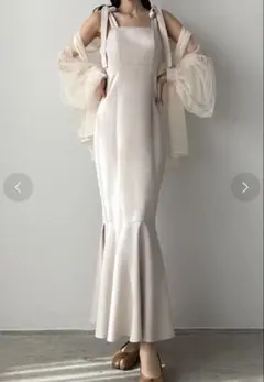 Louere ショルダーリボンマーメイドキャミワンピース Mサイズ