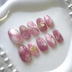 3 ネイルチップ 春ネイル 桜ネイル 淡色 ピンクネイル ニュアンスネイルのサムネイル