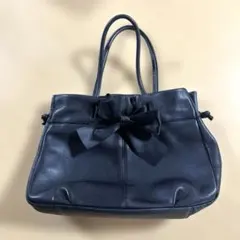 U by ungaro トートバッグ ブラック リボン　レザーのサムネイル