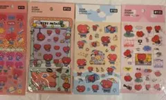 BT21 TATA ホログラム クリアステッカー 4枚セット