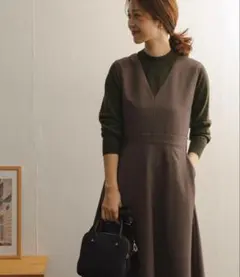 URBAN RESEARCH DOORSウエストマークジャンパースカートチェック