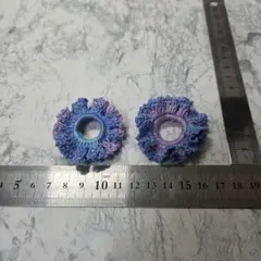 フリルデザインのシュシュ2個セット