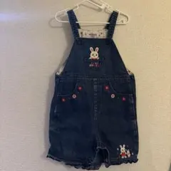 【お値下げ】ミキハウス デニムオーバーオール 90