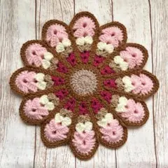 ピンク　円座　クッション　マット　チェアパッド　おざぶ　丸椅子カバー　花座布団