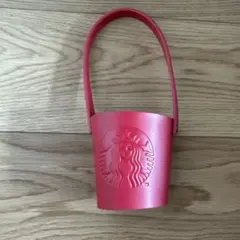 スターバックス 赤レザー カップホルダー