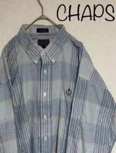 【USA製】CHAPS Ralph Lauren ロゴ刺繍　BDシャツ　チェック