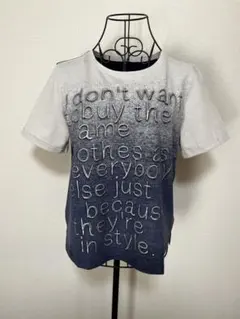 【日本製】TOUT A FAIT /上質 グラデーション プリントTシャツ Lのサムネイル