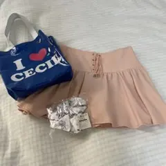 セシルマクビーミニスカート、ビニールバック、シュシュ（未使用）セット