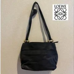 LOEWE ロエベ ショルダーバッグ ブラック レザー 上品 ゴールド