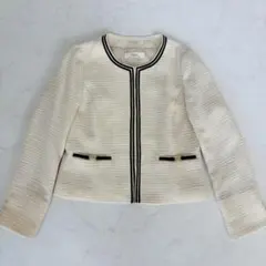 Krone ツイードノーカラージャケット 11AR（D82）