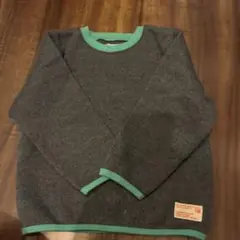 ダークグレー ウール混紡 トレーナー