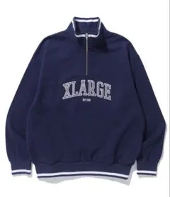 XLARGE ネイビー ジップアップ トレーナー