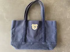 フェイラー　オールドテディワッペントートバッグ　ネイビー　Ｌ