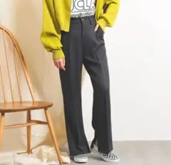 coen シックカラー スタイルアップ パンツ